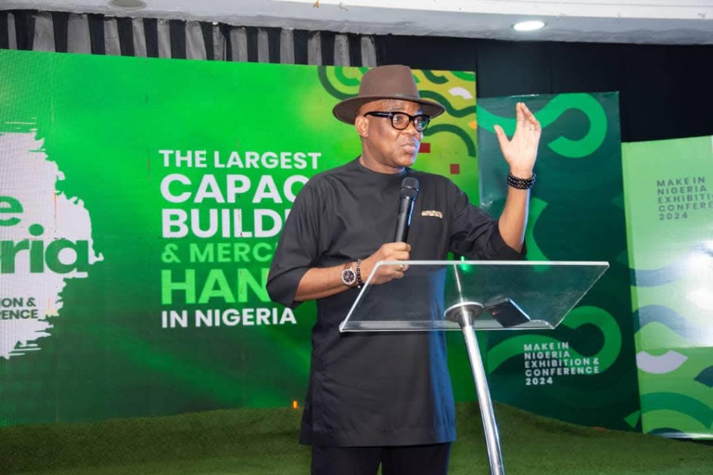 Uche Onochie preaching at the Marketplace Apostles Dominion Summit